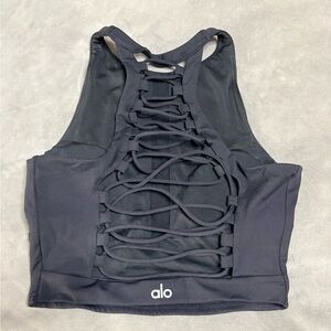 Alo Black Strappy Sports Bra